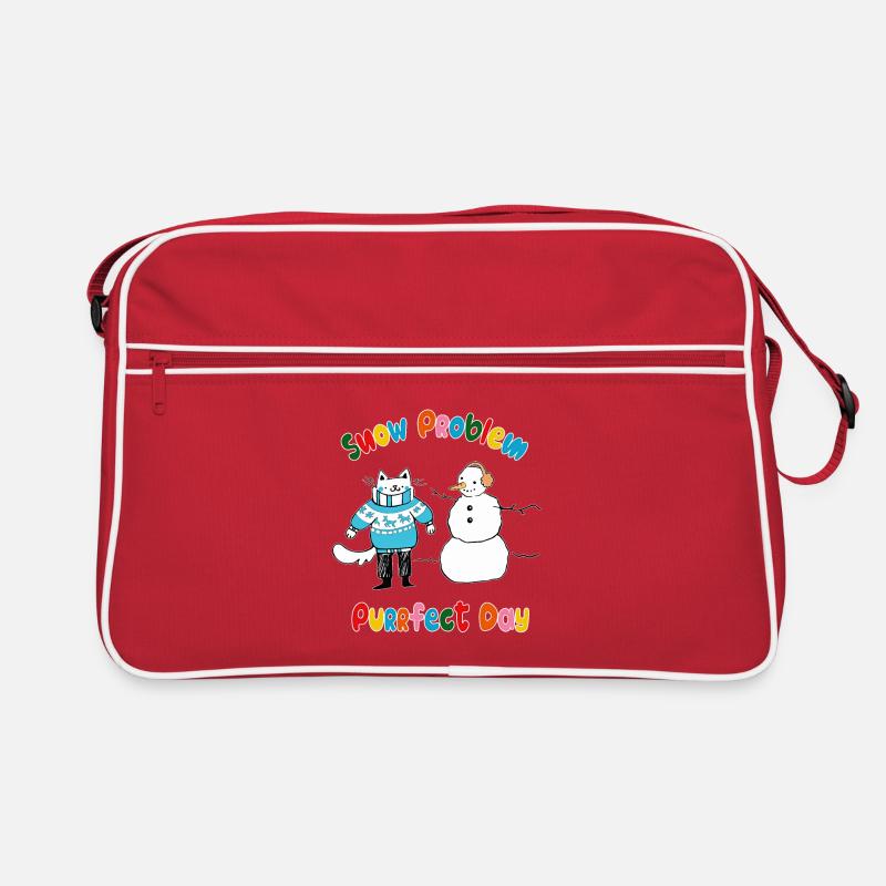 Problème de neige Journée parfaite - Sac Retro - rouge/blanc