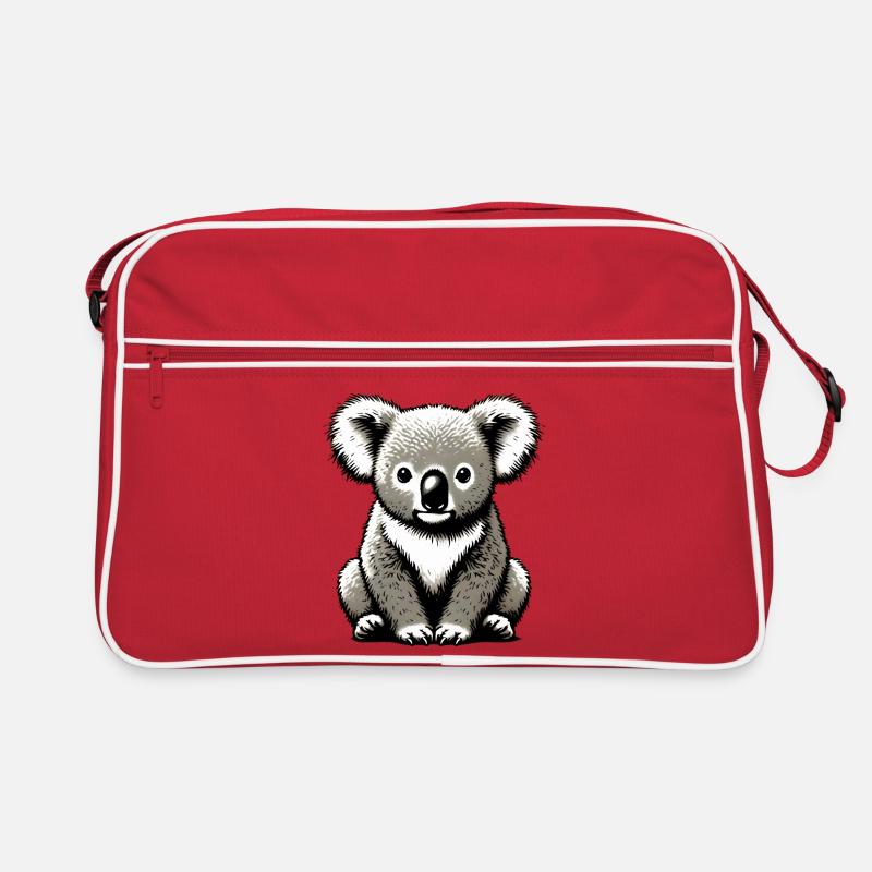 Koala - Retro Tasche - Rot/Weiß