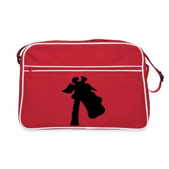 Giraffe Silhouette - Retro Bag - red/white - Front