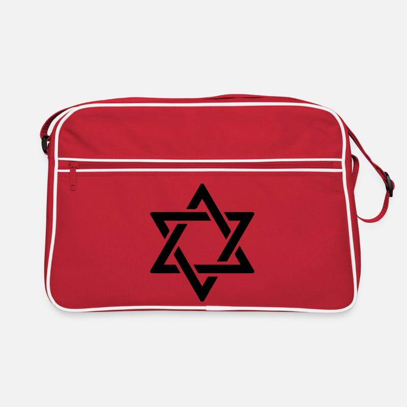 Davidstern in Schwarz Retro Tasche
