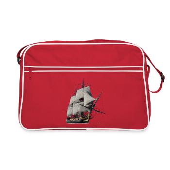 Sailing ship - Retro Bag - red/white - Front