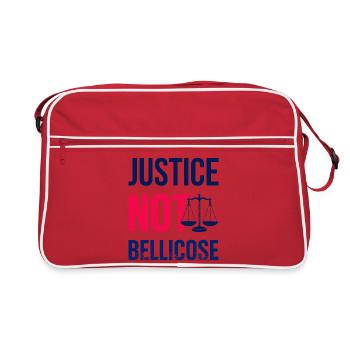JUSTICE_NOT_BELLICOSE - Retro Bag - red/white - Front