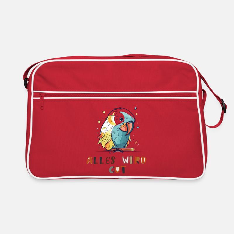 Bunter Papagei, alles wird gut Retro Tasche