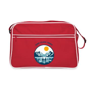 Baignade dans un lac de montagne dans les Alpes Sports d’hiver Logo - Sac Retro - rouge/blanc - Devant