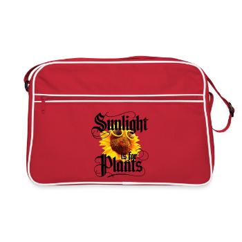 Sunlight is for Plants - Retro Bag - red/white - Front