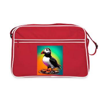puffin - Retro Bag - red/white - Front