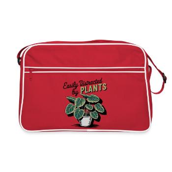 Illustration de pot de plante botanique - Sac Retro - rouge/blanc - Devant