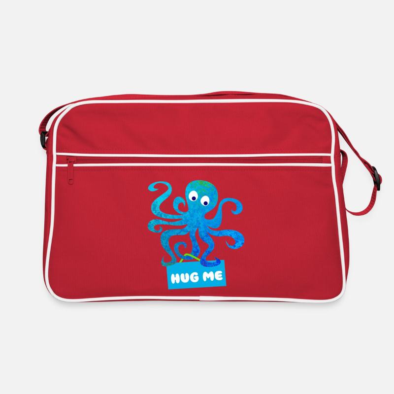 Octopus Squid Comic Sea Hug Me Maritime Animal Retro Bag