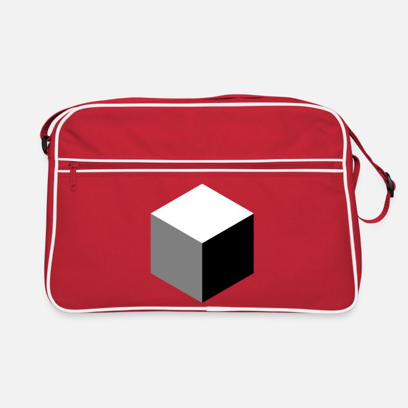 Geometric Cube Silhouette Retro Bag