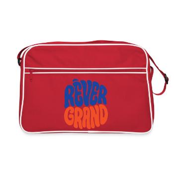 RÊVER GRAND - let's talk - Sac Retro - rouge/blanc - Devant