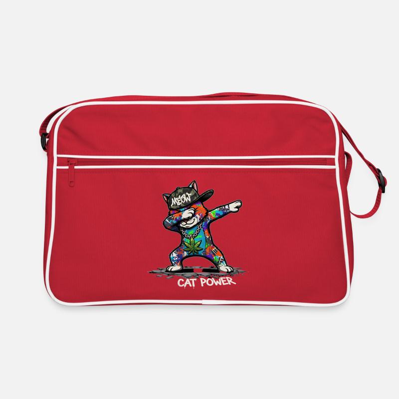 Dab Cat Power Streetart Comic Design Retro Tasche