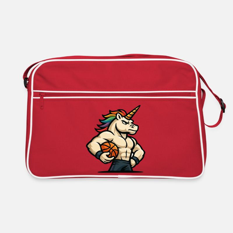 Regenbogen-Einhorn-Reifen Retro Tasche