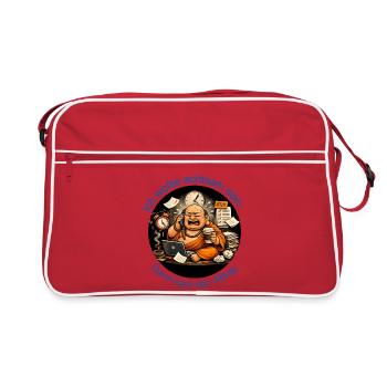 Ich wollte achtsam sein. Dann kam der Alltag. - Retro Tasche - Rot/Weiß - Vorne