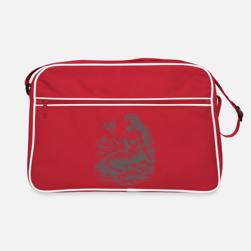 Sirène et Crâne au clair de lune Sac Retro