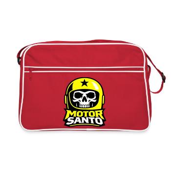 Motor Santo Skull Logo - Retro Bag - red/white - Front