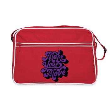 Make Your Move Retro Script - Retro Bag - red/white - Front