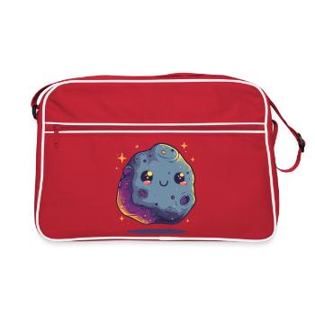 Kawaii Asteroid Star - Retro Bag - red/white - Front