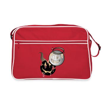 Faces fondantes : Ange et Diable Design - Sac Retro - rouge/blanc - Devant