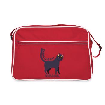 Karma is a Cat - Retro Bag - red/white - Front
