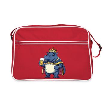Hippo Beer King - Retro Bag - red/white - Front