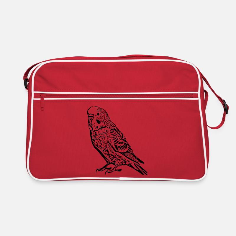 Perruche perruche noir Sac Retro