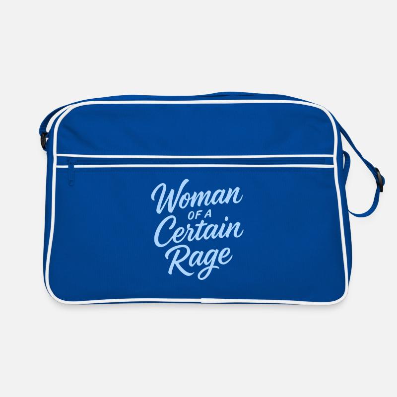 Femme d’une certaine rage disant le design bleu clair Sac Retro