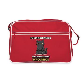 Priorité de catétude : Je ne t’ignore pas - Sac Retro - rouge/blanc - Devant