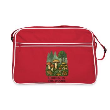 Le secret des champignons de la forêt - Sac Retro - rouge/blanc - Devant