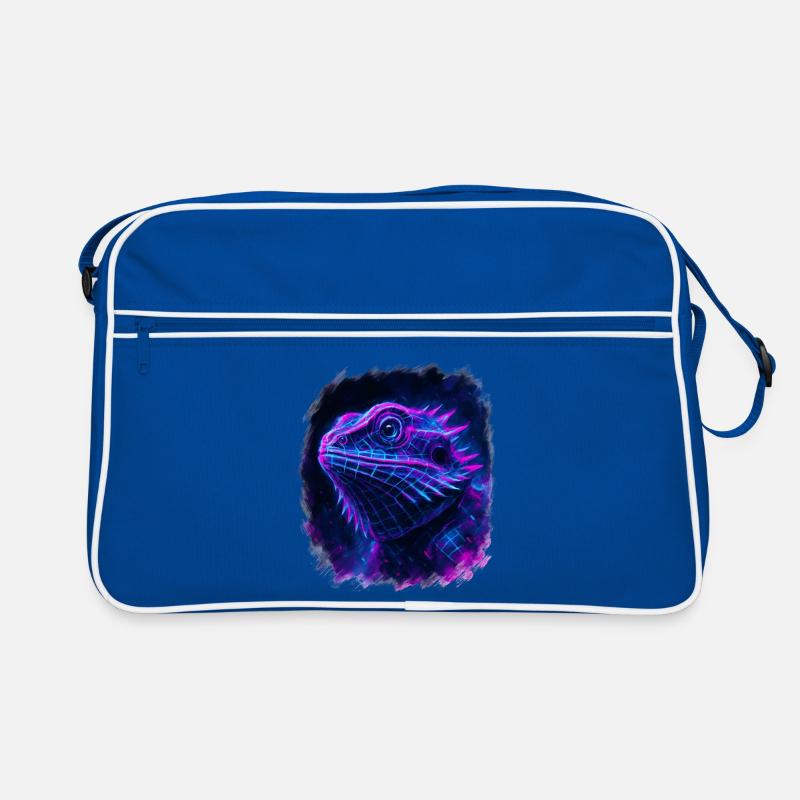 Dragon Barbu Cyberpunk Néon Synthwave Sac Retro