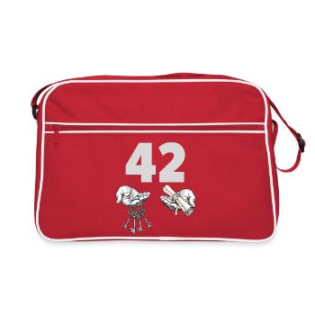 Forty-Two Keys and Scroll - Retro Bag - red/white - Front