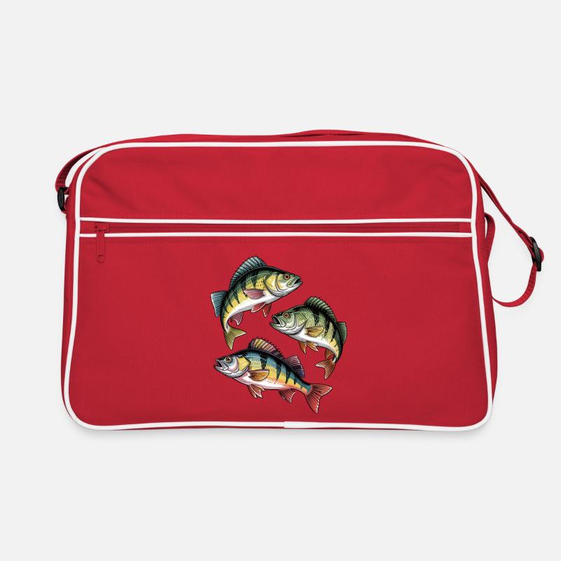 Barsch Angeln Retro Tasche