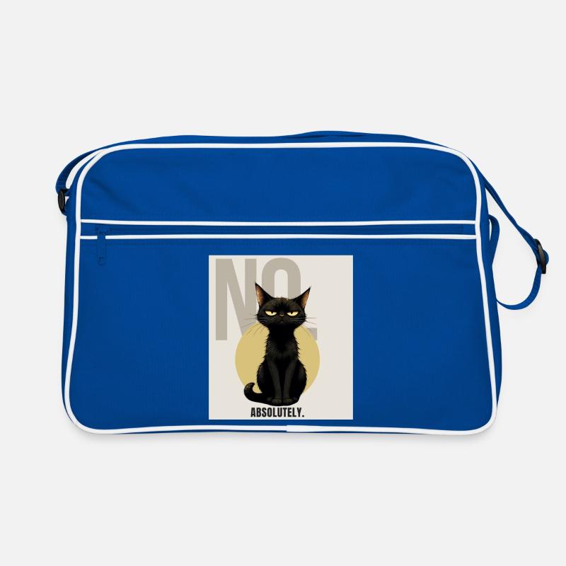 NO. – Sarcastic Black Cat Design Retro Bag
