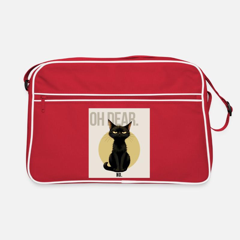 Oh Dear. – Sarcastic Black Cat Design Retro Bag