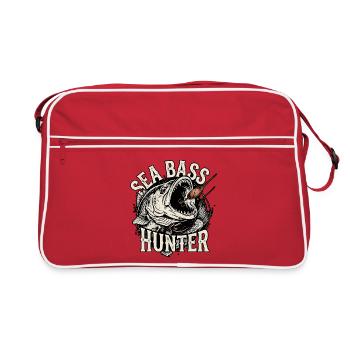 Seebarsch Jäger - Retro Tasche - Rot/Weiß - Vorne