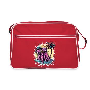 Vacances d’été des méduses - Sac Retro - rouge/blanc - Devant