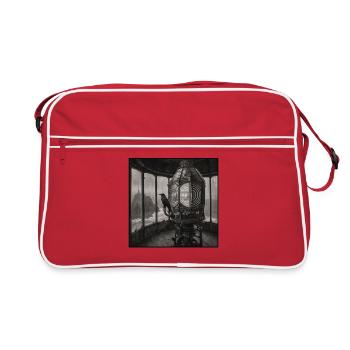 Raven Lighthouse Gothique Crime Animal Vintage - Sac Retro - rouge/blanc - Devant