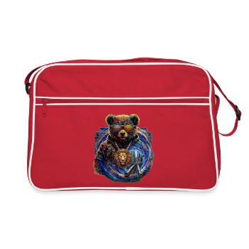 Colorful Panda City Vibe - Retro Bag - red/white - Front