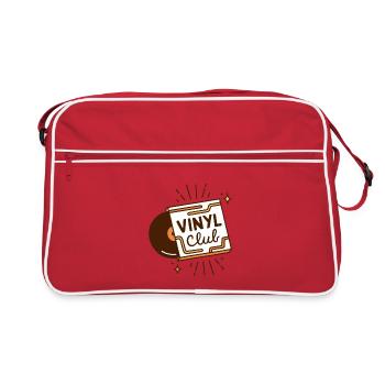 Vinyl club analog music aesthetic - Retro Bag - red/white - Front