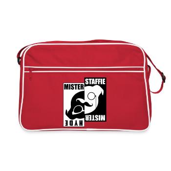 Mister staffie mister Hyde - 030 - Sac Retro - rouge/blanc - Devant