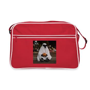 T-shirt Lunettes de Soleil Raven Ghost Halloween - Sac Retro - rouge/blanc - Devant
