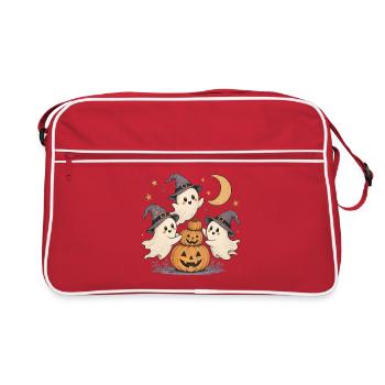 Cute Ghosts Shirt for Kids & Women - Retro Bag - red/white - Front