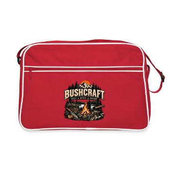 Bushcraft Skills Nature Freedom Survival Outdoor - Retro Tasche - Rot/Weiß - Vorne