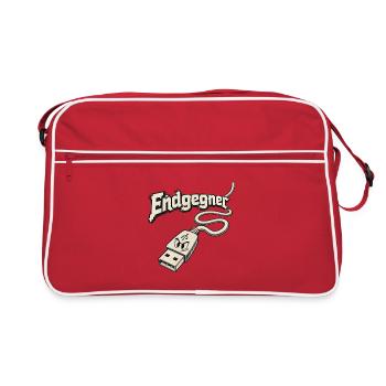 Endgegner - USB Typ A  - Retro Tasche - Rot/Weiß - Vorne