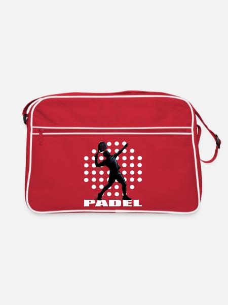 Padel - Retro Tasche - Rot/Weiß