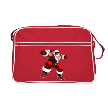 Boxer Weihnachten - Retro Tasche - Rot/Weiß - Vorne
