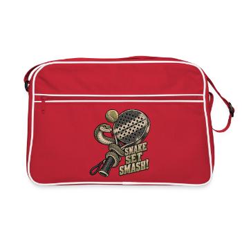 Schlangen-Set Smash-Pickleball - Retro Tasche - Rot/Weiß - Vorne