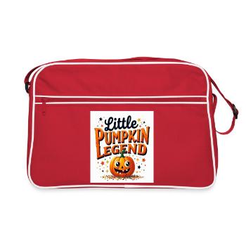 Kleine Kürbislegende - Retro Tasche - Rot/Weiß - Vorne
