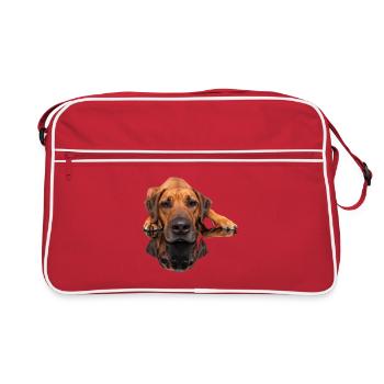 Rhodesian Ridgeback Photo - Image miroir - Sac Retro - rouge/blanc - Devant
