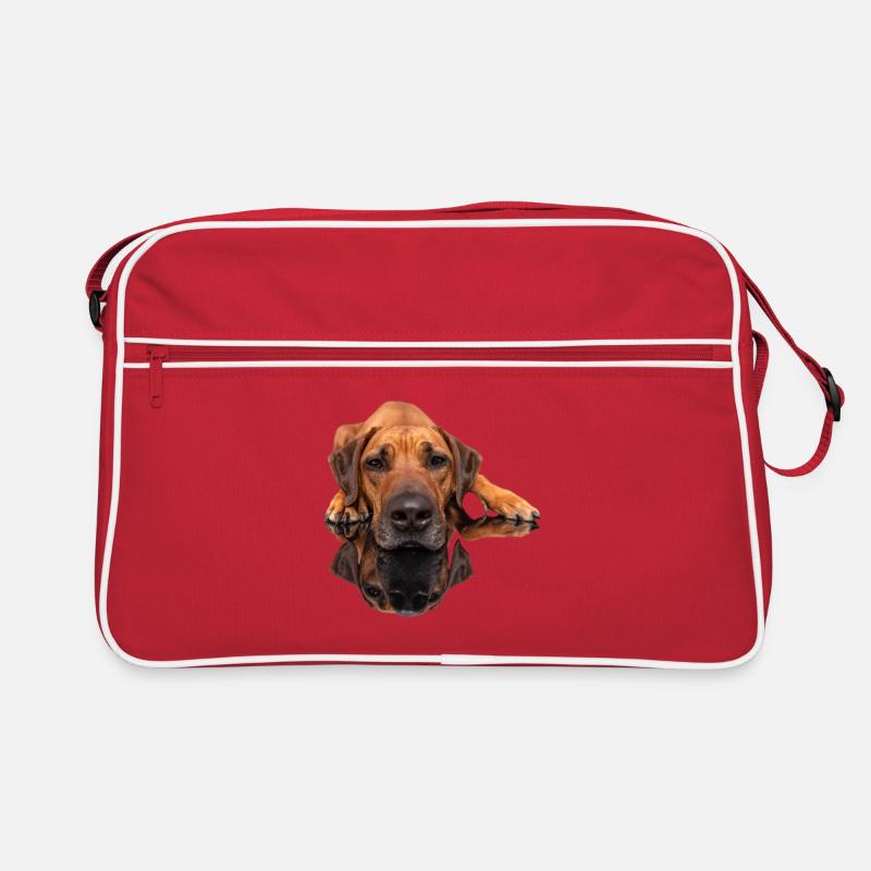 Rhodesian Ridgeback Photo - Image miroir - Sac Retro - rouge/blanc