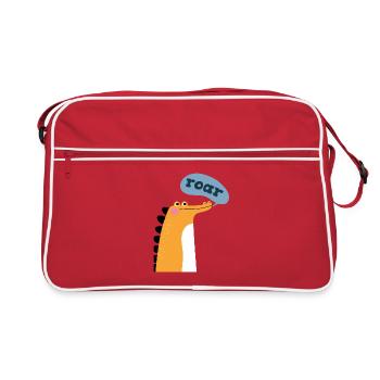 Krokodil Kroko - Retro Tasche - Rot/Weiß - Vorne